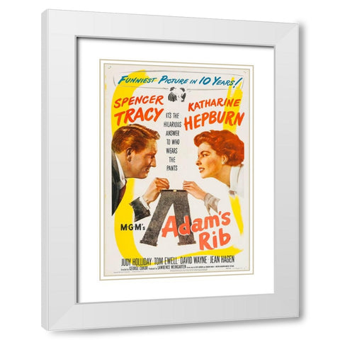 Adams Rib-1949 White Modern Wood Framed Art Print with Double Matting by Vintage Hollywood Archive