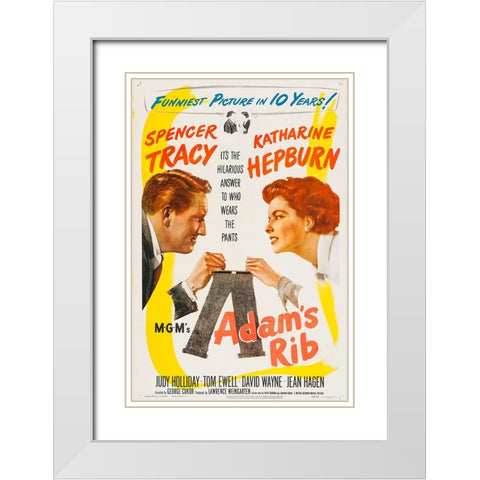 Adams Rib-1949 White Modern Wood Framed Art Print with Double Matting by Vintage Hollywood Archive