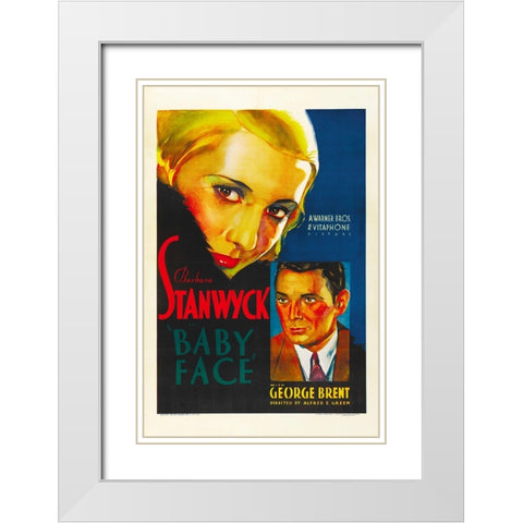 Baby Face-1933 White Modern Wood Framed Art Print with Double Matting by Vintage Hollywood Archive