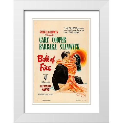 Ball of Fire-1941 White Modern Wood Framed Art Print with Double Matting by Vintage Hollywood Archive