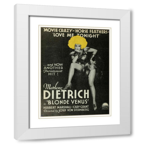 Blonde Venus-1932 White Modern Wood Framed Art Print with Double Matting by Vintage Hollywood Archive