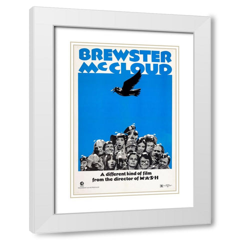 Brewster McCloud-1970 White Modern Wood Framed Art Print with Double Matting by Vintage Hollywood Archive