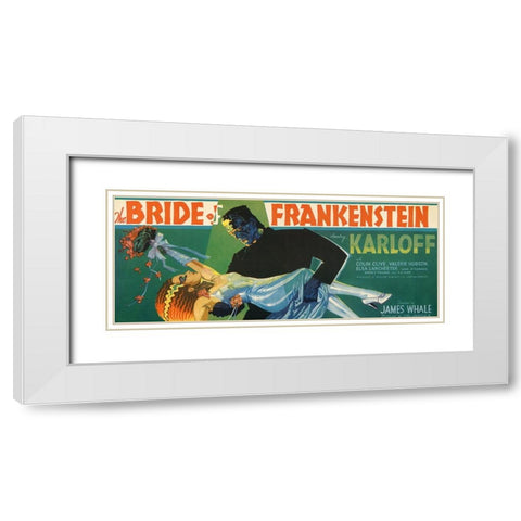 Bride of Frankenstein-1935 White Modern Wood Framed Art Print with Double Matting by Vintage Hollywood Archive