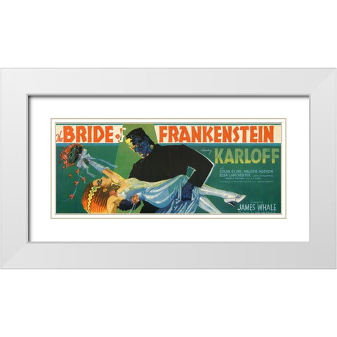 Bride of Frankenstein-1935 White Modern Wood Framed Art Print with Double Matting by Vintage Hollywood Archive