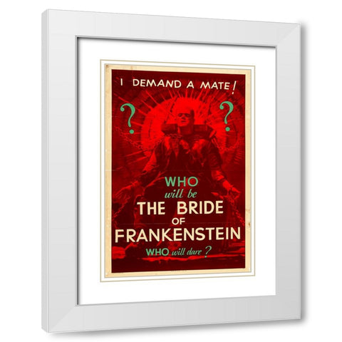Bride of Frankenstein-1935 White Modern Wood Framed Art Print with Double Matting by Vintage Hollywood Archive
