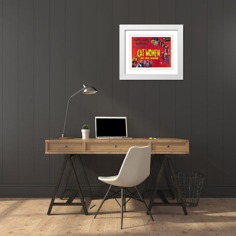 Cat Women of the Moon-1953 White Modern Wood Framed Art Print with Double Matting by Vintage Hollywood Archive