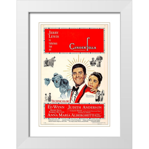Cinderfella-1960 White Modern Wood Framed Art Print with Double Matting by Vintage Hollywood Archive