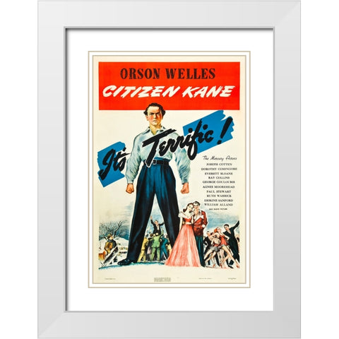 Citizen Kane-1941 White Modern Wood Framed Art Print with Double Matting by Vintage Hollywood Archive