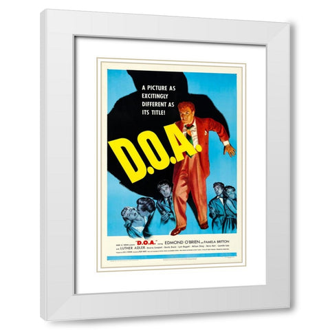 D.O.A. 1950 White Modern Wood Framed Art Print with Double Matting by Vintage Hollywood Archive