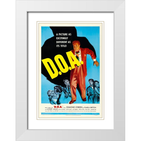 D.O.A. 1950 White Modern Wood Framed Art Print with Double Matting by Vintage Hollywood Archive