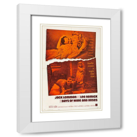 Days of Wine and Roses-1962 White Modern Wood Framed Art Print with Double Matting by Vintage Hollywood Archive