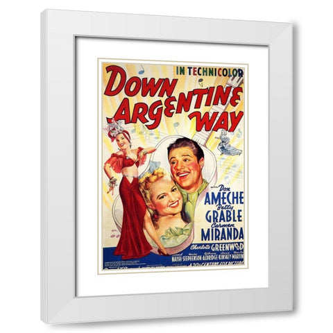 Down Argentine Way-1940 White Modern Wood Framed Art Print with Double Matting by Vintage Hollywood Archive