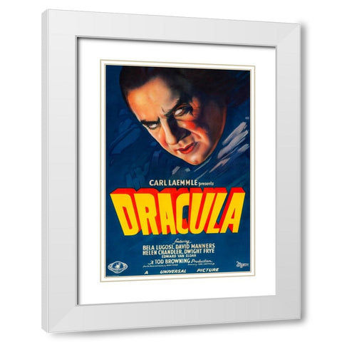 Dracula-1931 White Modern Wood Framed Art Print with Double Matting by Vintage Hollywood Archive