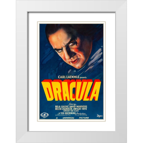 Dracula-1931 White Modern Wood Framed Art Print with Double Matting by Vintage Hollywood Archive