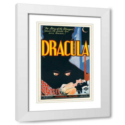 Dracula-1931 White Modern Wood Framed Art Print with Double Matting by Vintage Hollywood Archive