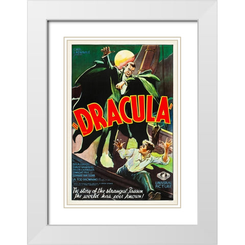 Dracula-1931 White Modern Wood Framed Art Print with Double Matting by Vintage Hollywood Archive