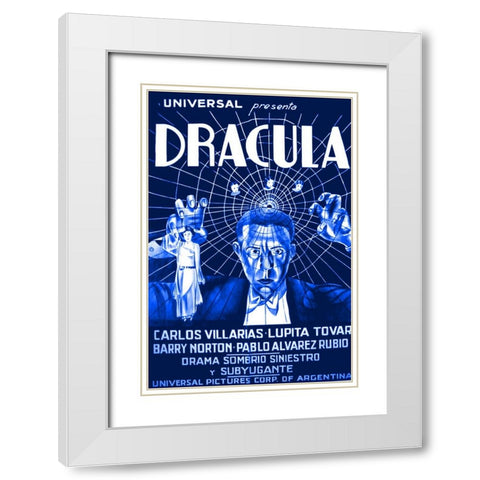 Dracula-1931 White Modern Wood Framed Art Print with Double Matting by Vintage Hollywood Archive