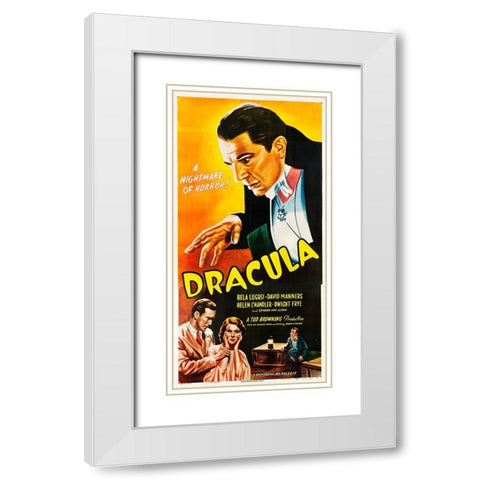 Dracula-1947 White Modern Wood Framed Art Print with Double Matting by Vintage Hollywood Archive
