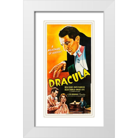 Dracula-1947 White Modern Wood Framed Art Print with Double Matting by Vintage Hollywood Archive