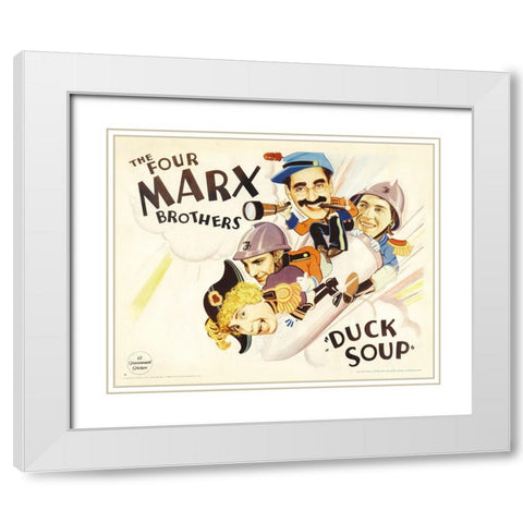 Duck Soup-1933 White Modern Wood Framed Art Print with Double Matting by Vintage Hollywood Archive