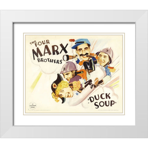 Duck Soup-1933 White Modern Wood Framed Art Print with Double Matting by Vintage Hollywood Archive