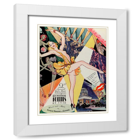 Fox Movietone Follies-1929 White Modern Wood Framed Art Print with Double Matting by Vintage Hollywood Archive