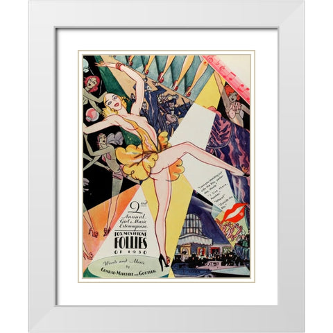 Fox Movietone Follies-1929 White Modern Wood Framed Art Print with Double Matting by Vintage Hollywood Archive