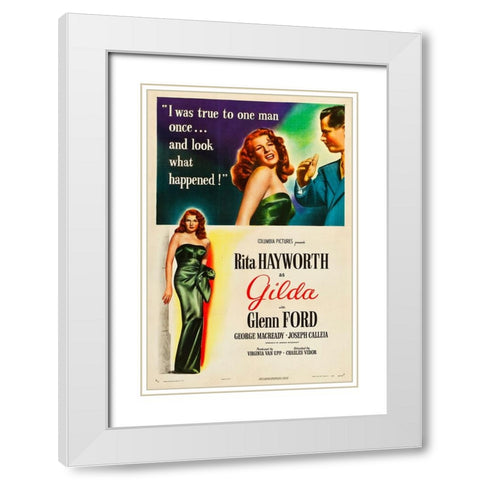 Gilda-1946 White Modern Wood Framed Art Print with Double Matting by Vintage Hollywood Archive