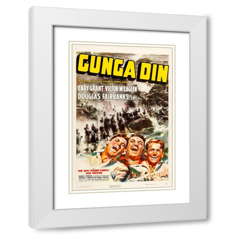 Gunga Din-1938 White Modern Wood Framed Art Print with Double Matting by Vintage Hollywood Archive