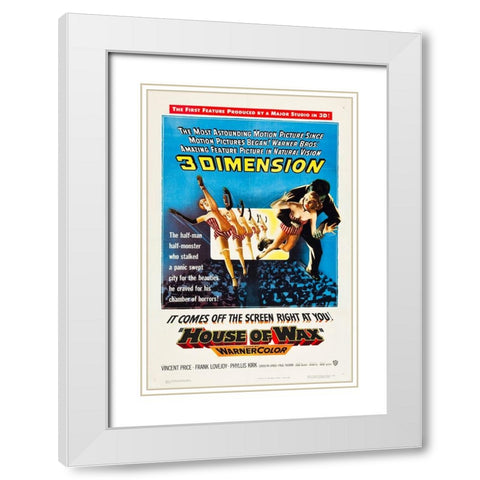 House of Wax-1953 White Modern Wood Framed Art Print with Double Matting by Vintage Hollywood Archive