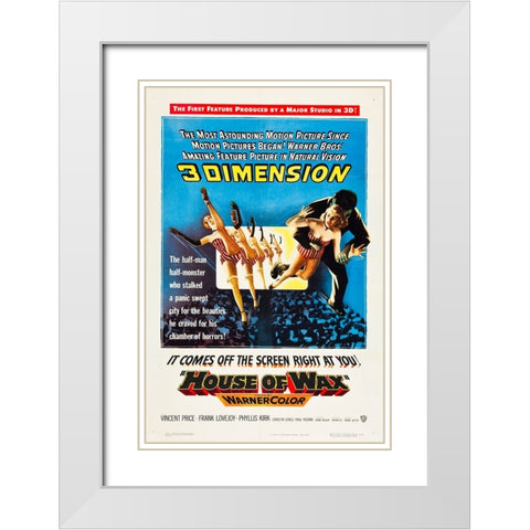 House of Wax-1953 White Modern Wood Framed Art Print with Double Matting by Vintage Hollywood Archive