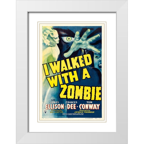 I Walked with a Zombie-1943 White Modern Wood Framed Art Print with Double Matting by Vintage Hollywood Archive