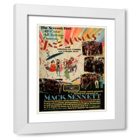 Jazz Mamas-1929 White Modern Wood Framed Art Print with Double Matting by Vintage Hollywood Archive