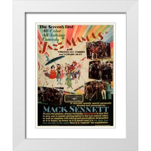 Jazz Mamas-1929 White Modern Wood Framed Art Print with Double Matting by Vintage Hollywood Archive