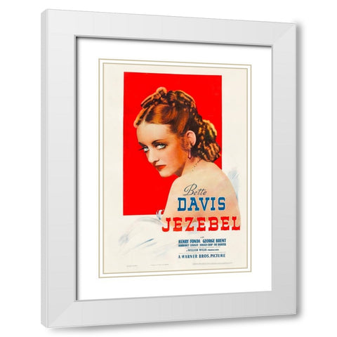 Jezebel-1938 White Modern Wood Framed Art Print with Double Matting by Vintage Hollywood Archive
