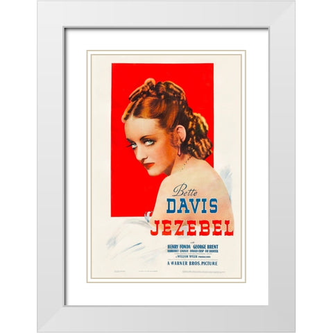 Jezebel-1938 White Modern Wood Framed Art Print with Double Matting by Vintage Hollywood Archive