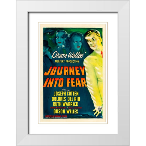 Journey into Fear-1942 White Modern Wood Framed Art Print with Double Matting by Vintage Hollywood Archive