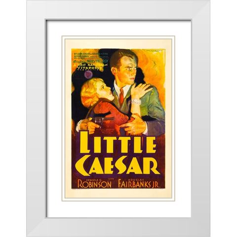 Little Caesar-1931 White Modern Wood Framed Art Print with Double Matting by Vintage Hollywood Archive