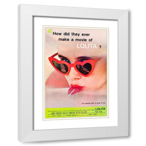 Lolita-1962 White Modern Wood Framed Art Print with Double Matting by Vintage Hollywood Archive