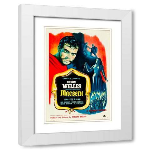 Macbeth-1948 White Modern Wood Framed Art Print with Double Matting by Vintage Hollywood Archive