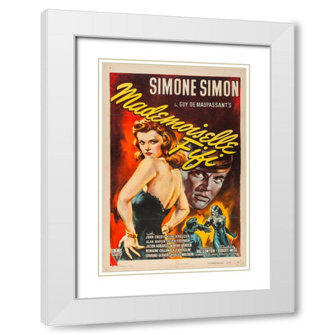 Mademoiselle Fifi-1944 White Modern Wood Framed Art Print with Double Matting by Vintage Hollywood Archive