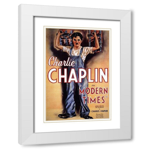 Modern Times White Modern Wood Framed Art Print with Double Matting by Vintage Hollywood Archive
