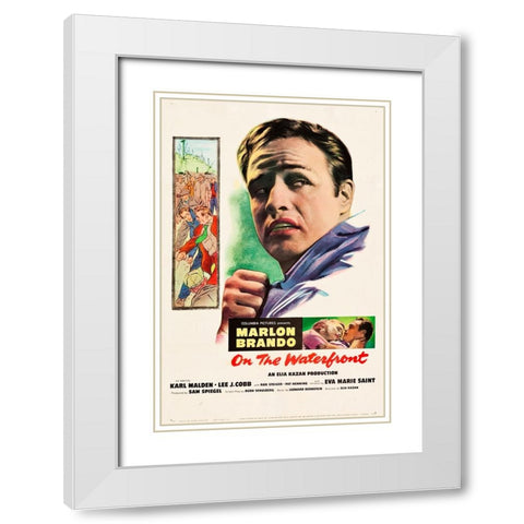 On the Waterfront-1954 White Modern Wood Framed Art Print with Double Matting by Vintage Hollywood Archive