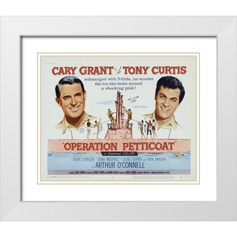 Operation Petticoat White Modern Wood Framed Art Print with Double Matting by Vintage Hollywood Archive
