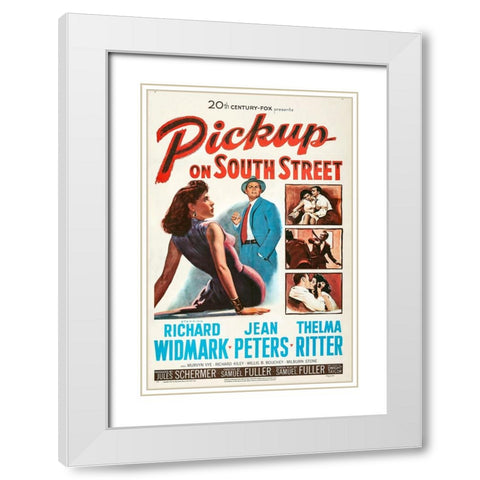 Pickup on South Street-1953 White Modern Wood Framed Art Print with Double Matting by Vintage Hollywood Archive
