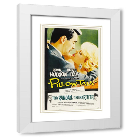 Pillow Talk-1959 White Modern Wood Framed Art Print with Double Matting by Vintage Hollywood Archive