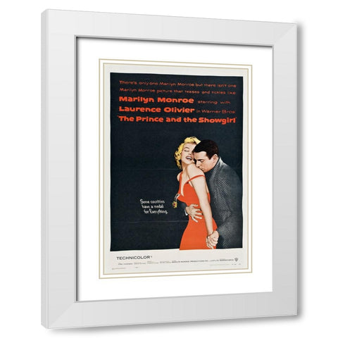 Prince and the Showgirl White Modern Wood Framed Art Print with Double Matting by Vintage Hollywood Archive
