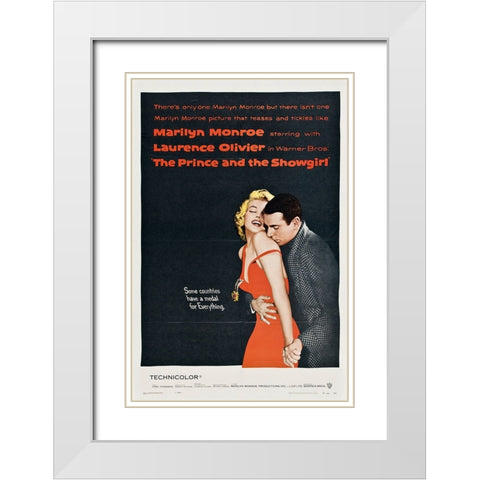 Prince and the Showgirl White Modern Wood Framed Art Print with Double Matting by Vintage Hollywood Archive