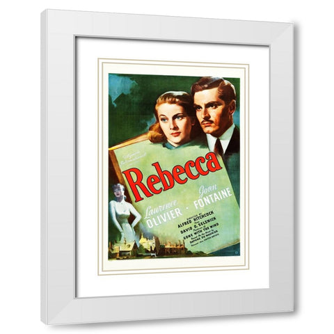 Rebecca-1939 White Modern Wood Framed Art Print with Double Matting by Vintage Hollywood Archive