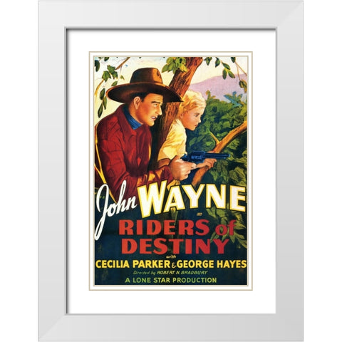 Riders of Destiny-1933 White Modern Wood Framed Art Print with Double Matting by Vintage Hollywood Archive